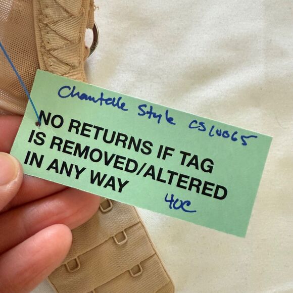 Chantelle Underwire Bra Lace Detail Lightly Padded CS10065 Beige 40C - Picture 11 of 12